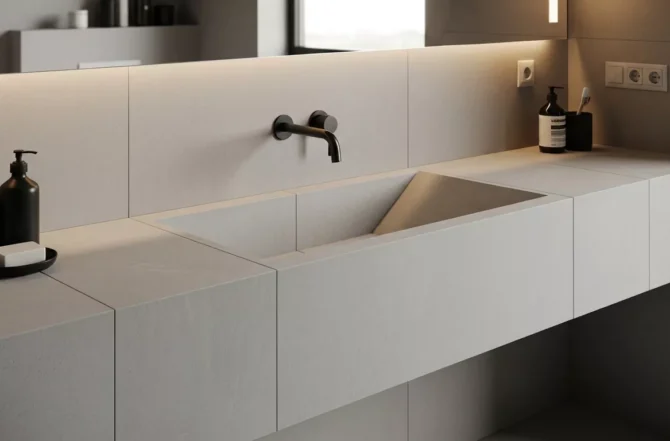 Lavabo de Porcelanato